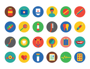 Medical vector icons set. Health, medical and doctors symbol