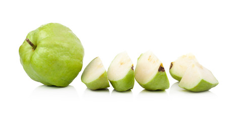 guava fruit on white background