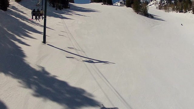 skiers at a ski resort