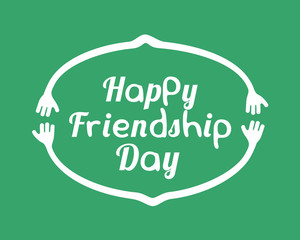 Happy Friendship Day Emblem Design Template