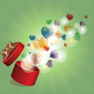  heart on  background. Valentine's day