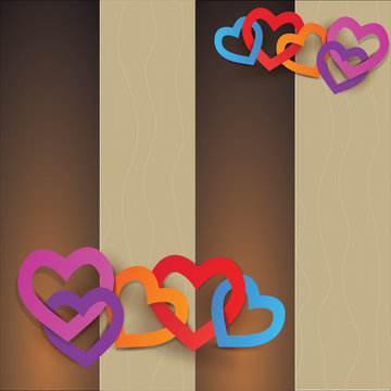  heart on  background. Valentine's day