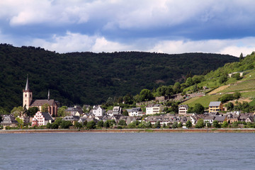 Fototapeta na wymiar Rhine River view at St. Goar