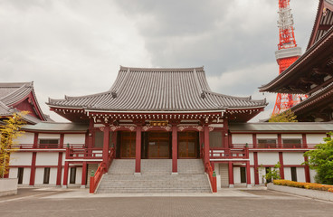 Fototapeta premium Koshoden Hall of Zojo-ji Temple, Tokyo, Japan