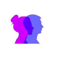 Vector illustration of Couple's silhouette