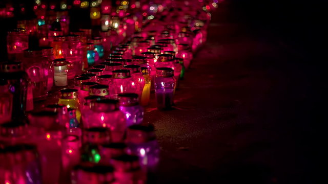 Glowing Graveyard Candles in november