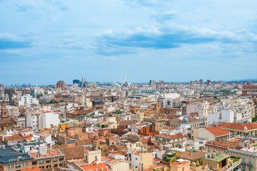 Fototapeta na wymiar View above of Valencia, Spain