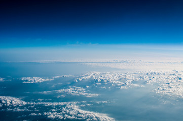 View of sky from airplane