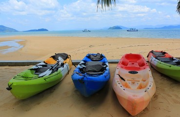 The Kayak at Beach Landscape view on Vacation trip