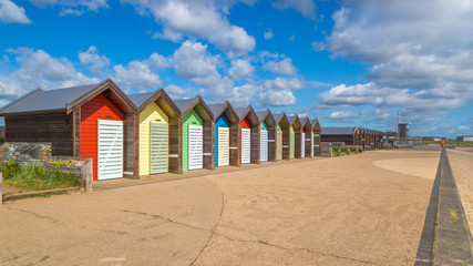 Blyth beach huts on the Northumberland coast © Michael Conrad