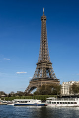 Fototapeta na wymiar Eiffel Tower (La Tour Eiffel). Paris, France. 