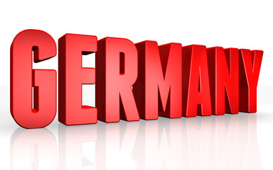 Fototapeta premium 3D germany text on white background