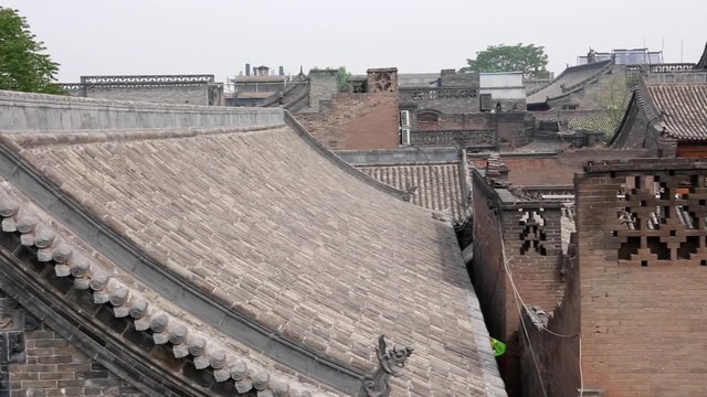 beautiful chinese buildings in ancient city in pingyao china