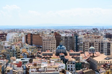 Obraz premium Areal view, as seen from the miguelete, Valencia