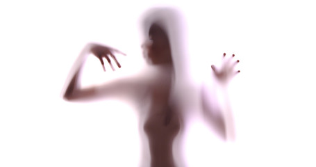 Silhouette of Chinese dancer