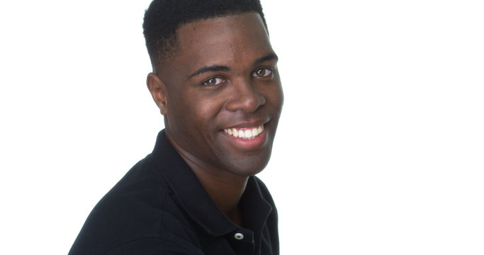 Portrait of handsome young black man