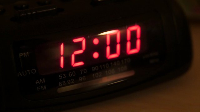 Rack focus alarm clock that has been reset