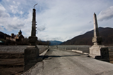 Abandoned bridge  near Ananuri