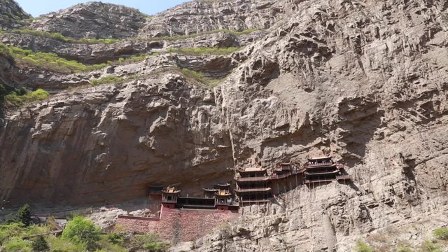 the hanging temple monastery in datong china panning