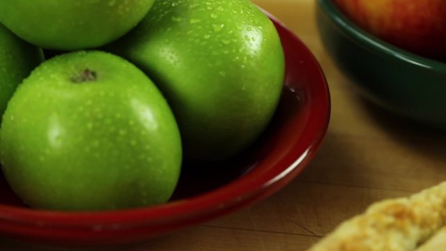 A Hot Apple Pie And Apples From A Oven