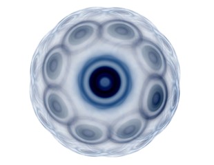 fractal radial pattern on the subject of science, technology and design