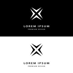 Creative icon monogram design elements with business card graceful template. Elegant line art abstract logo design. Corporate company emblem luxury style. Fashion sign symbol. Vector illustration