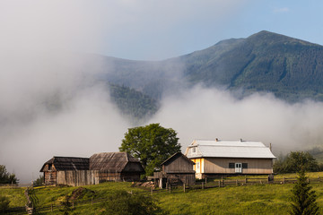 Misty morning in the Carpathians