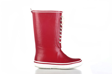 Red rubber boots 