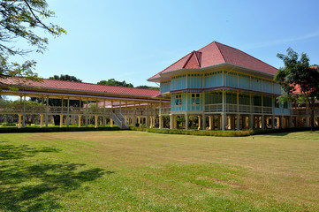 Fototapeta na wymiar wooden palace in Hua Hin, Thailand