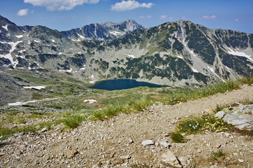 Panoramic view towards Vlahini Lakes, Pirin Mountain, Bulgaria