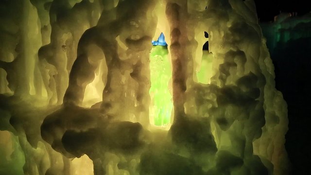 frozen ice waterfall structure