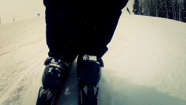 down hill skiing