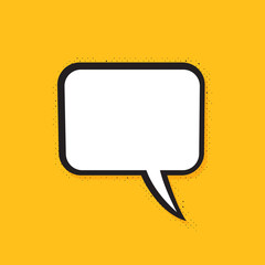 Naklejka premium Comics bubbles with halftone shadows. Vector