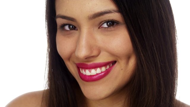 Closeup of Happy Mexican woman smiling