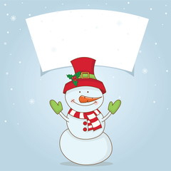 Illustration winter label with Christmas motifs .Vector