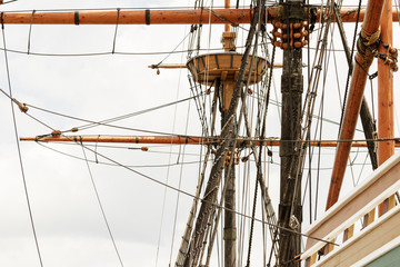 Rigging on the tall ship.