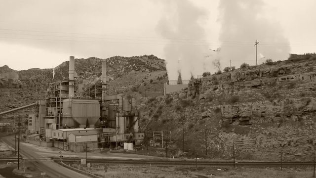 Industrial Coal Plant Montage