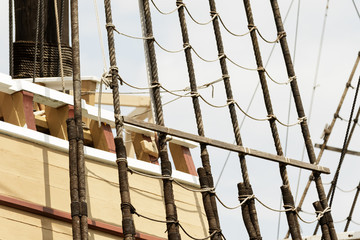 Rigging on the tall ship.