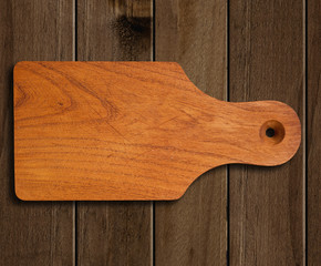Wooden cutting board.