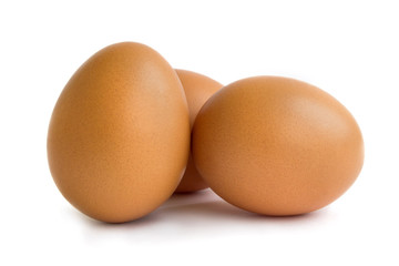 Eggs on a white background