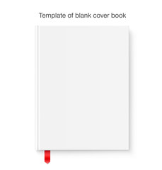 Template of blank cover book. Vector illustration