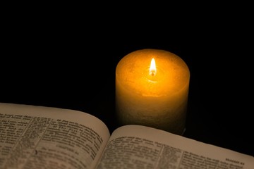 Bible, Candle, Spirituality.