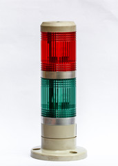 Traffic lights on a white background