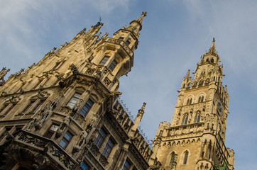 New Town Hall at Marienplatz in Munich Germany