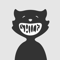 Vector Character Cat Smile