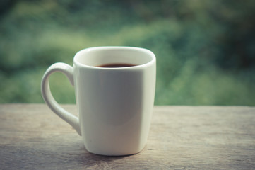 Coffee with filter effect retro vintage style