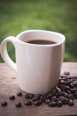 Coffee with filter effect retro vintage style