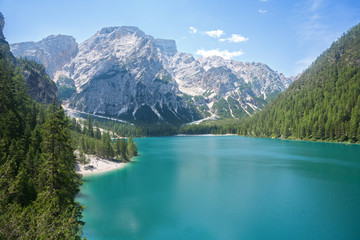 Fototapeta na wymiar Lake Braies, Dolomites