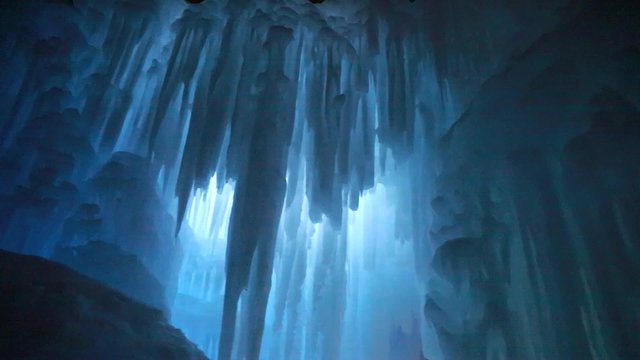 huge wall of frozen ice