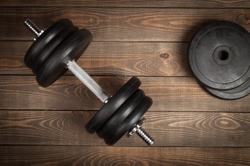 Gym, weight, chrome.